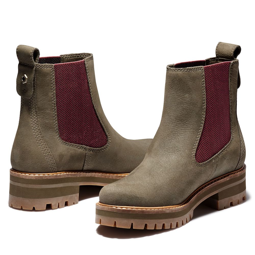 Timberland Chelsea Μποτακια Γυναικεια Ελιά - Courmayeur Valley - Greece 8963715-UA